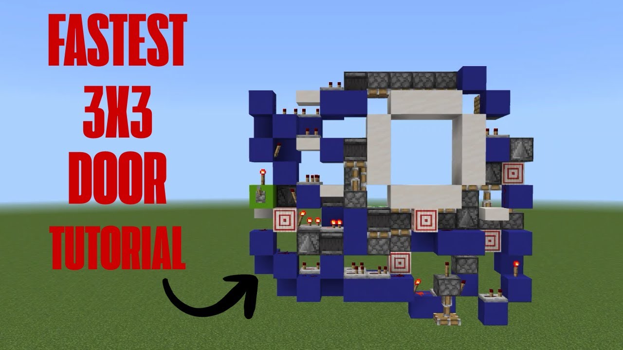 FASTEST 3X3 Piston Door TUTORIAL (BEDROCK EDITION) - YouTube