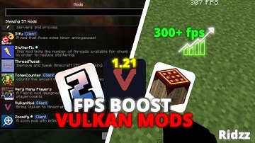 Minecraft 1.21 Vulkan FPS Boost Mods – 300+ FPS No Lag!