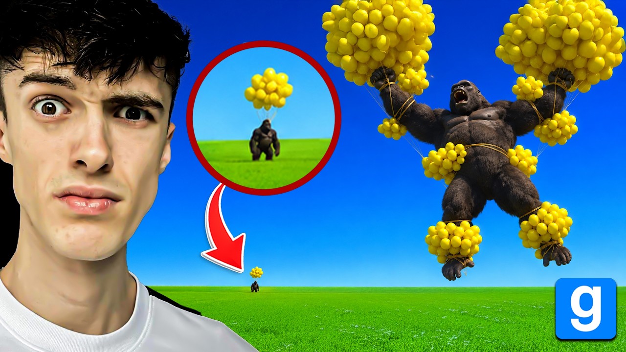 Combien de Ballon Faut-il Pour Faire VOLER le KING KONG de GARRY'S MOD ? (Le Dernier m'a Choqué)