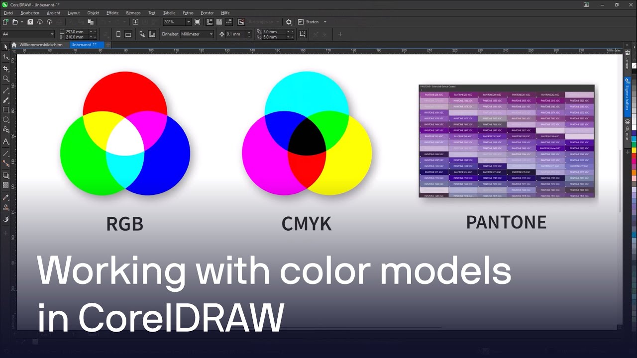 Converting color models like RGB, CMYK, and Pantone in CorelDRAW ...