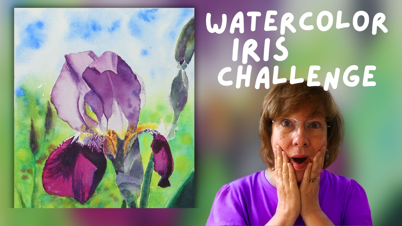 Watercolor Iris Painting That Will Take Your Breath Away - YouTube