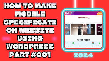 How to Create a Mobile Specification Website Using WordPress | Part #001 @RockingSupport