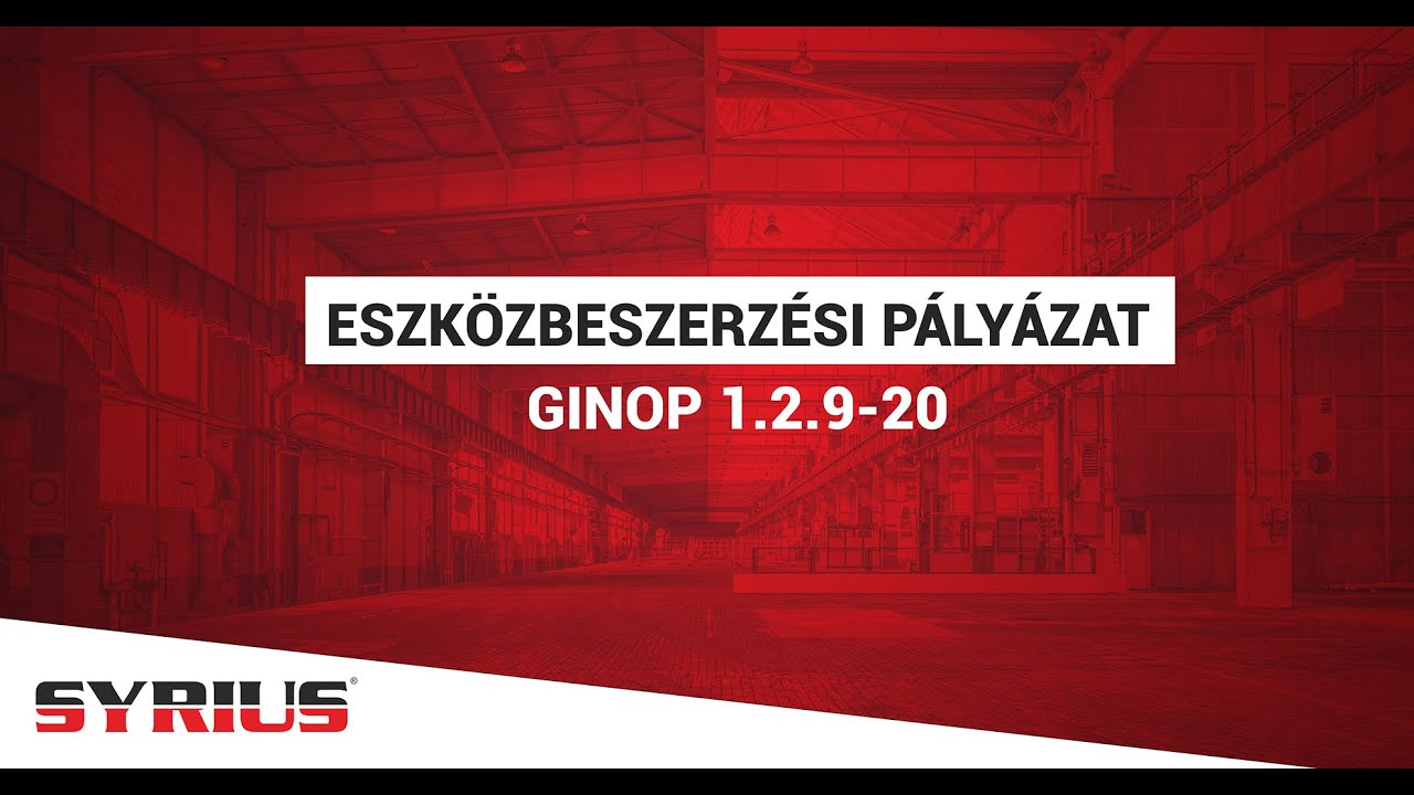 Pályázat egyéni vállalkozóknak 2021-GINOP 1.2.9-20 eszközbeszerzés