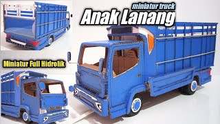 MEMBUAT MINIATUR TRUCK ANAK LANANG FULL HIDROLIK BISA OLENG DARI KARDUS