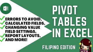 Tutorial on How to Create Pivot Tables (Paano Gawin ang Pivot Tables) -Basic Full Guide in Filipino