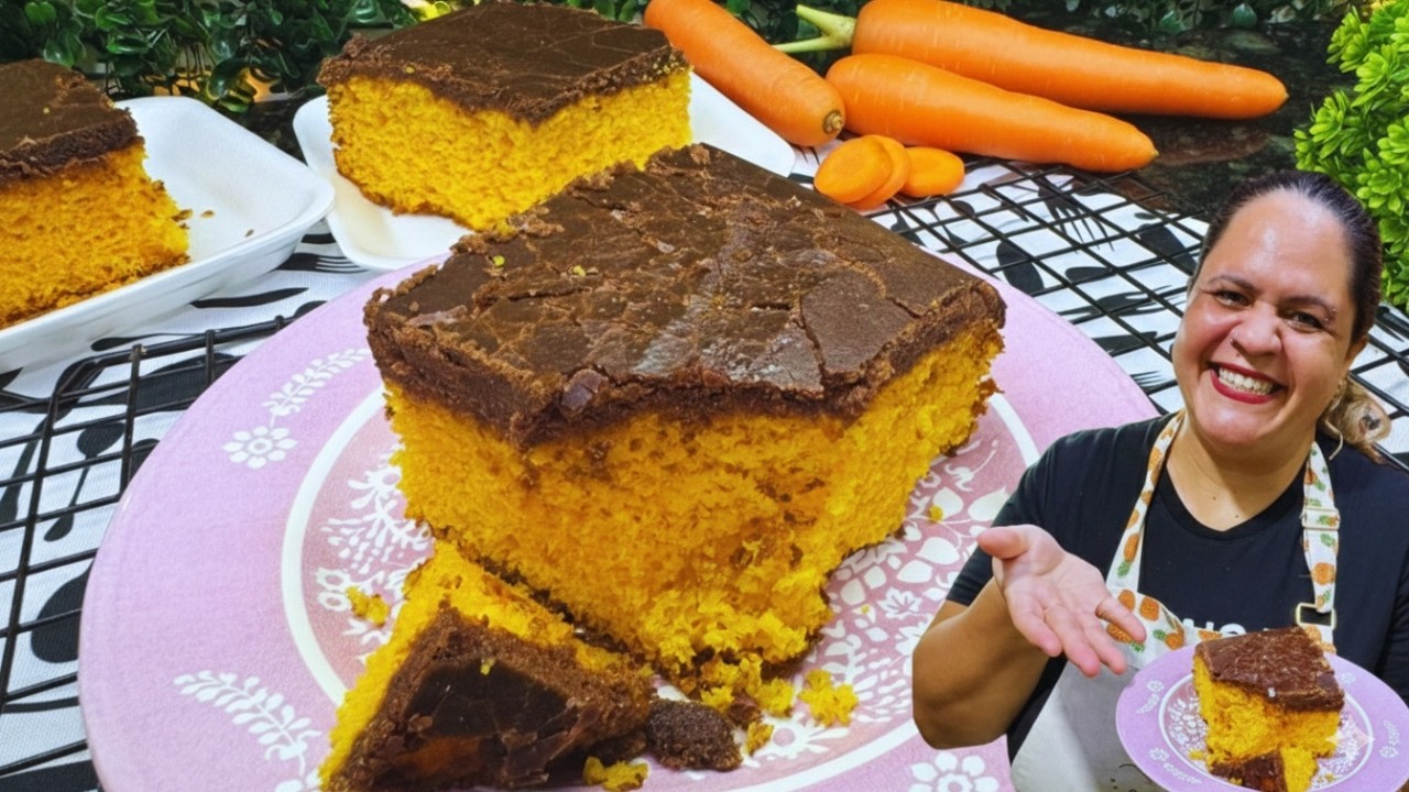 COMO FAZER Bolo de Cenoura PERFEITO! Massa FOFINHA com CASQUINHA CROCANTE