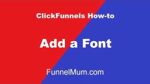 How to change a ClickFunnels font