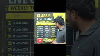 Class 9 Weekly Live Class Time Table 📚 | Sabka Mentor | Full Week Schedule 🔥