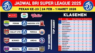 Jadwal BRI Liga 1 2025 ~ Persib vs Madura United | Pekan Ke-23 ~ Klasemen BRI Super League 2025
