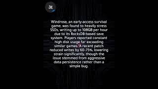 Pirate RPG harms SSD lifespan; Windrose patch cuts excessive disk writes