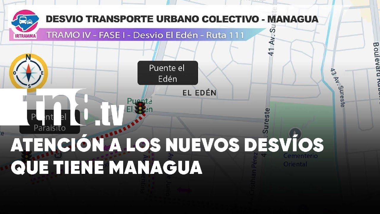 Estos son los nuevos desvíos en Managua: Ojo por el recorrido de las rutas