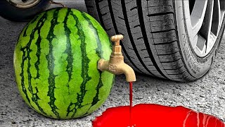 자동차로 바삭 바삭하고 부드러운 것을 분쇄! 실험용 자동차 대 콜라, 환타 슬라임 캔디 토이 | Hello Car Asmr screenshot 5