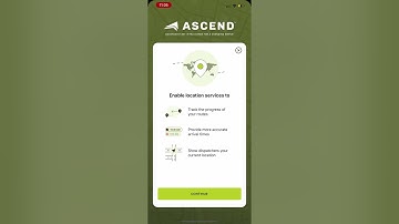 ASCEND Driver app location permission dialog on iOS