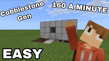 EASY Cobblestone Generator In Minecraft Bedrock 1.16! 160 A MINUTE (PS4,Xbox,Windows 10,MCPE,Switch)