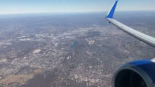 United Airlines 737-800 morning takeoff from Newark, NJ (EWR)