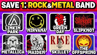 Save ONE Song 🎸🔥 Per Epic Rock and Metal Bands | Music Quiz Challenge
