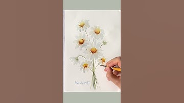 Watercolor Daisies