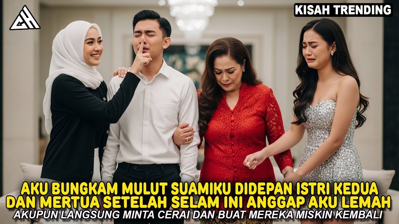 AKU BUNGKAM MULUT SUAMI DIDEPAN ISTRI KEDUA DAN MERTUA - SETELAH SELAMA INI MEREKA ANGGAP AKU LEMAH