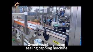 Sugar,soft Sweet product Weighing Filling Machine,Check Weigher ,Can Sealing Machine,Capping Machine screenshot 5