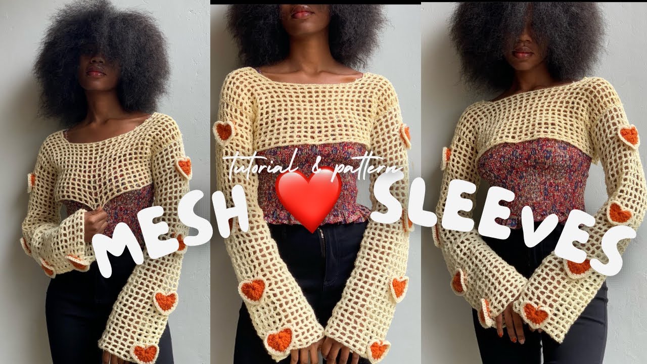 Don't mesh with my heart crochet sleeves | tutorial & pattern