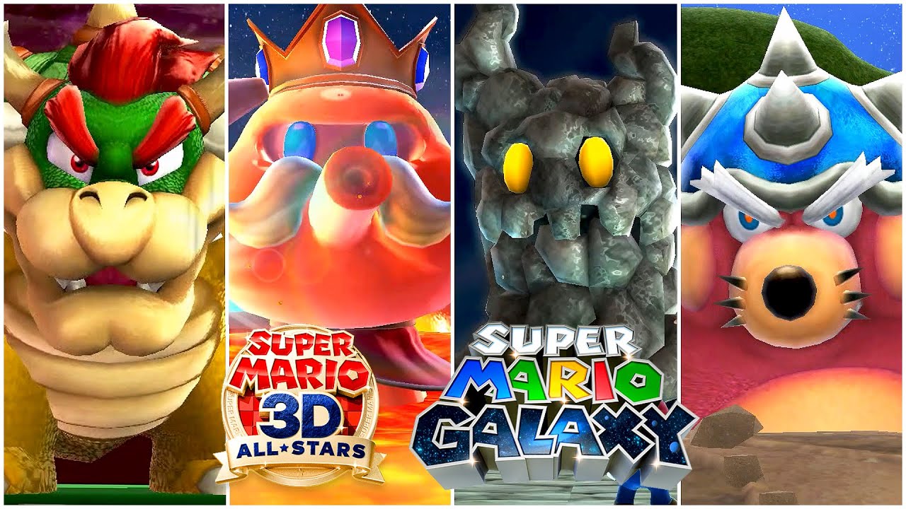 Super Mario 3d All Stars Super Mario Galaxy All Boss Fights Endings Credits Switch Youtube