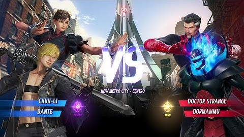 Chun Li & Dante vs Doctor Strange & Dormammu (Hardest AI) - Marvel vs Capcom Infinite