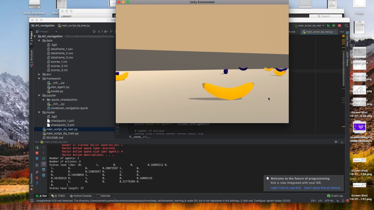 Navigation Project Deep Reinforcement Learning course Udacity - YouTube