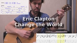 Eric Clapton - Change the world (guitar lesson)