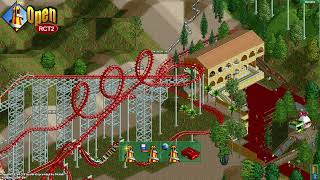 RollerCoaster Tycoon 2 (2002) 4k PC Gameplay - Open RCT2 Menu with Music