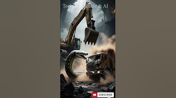 Excavator vs Giant Snake in Dangerous Mining Site