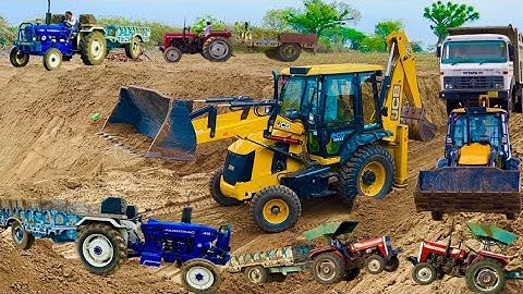 JCB 3dx Backhoe Loading Mud in eicher tractor JCB 3dx fully loaded mud in taroli #jcb #jcb3dx