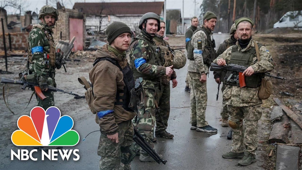 Ukrainian Soldiers Patrol Kyiv Outskirts Recaptured From Russia Troops