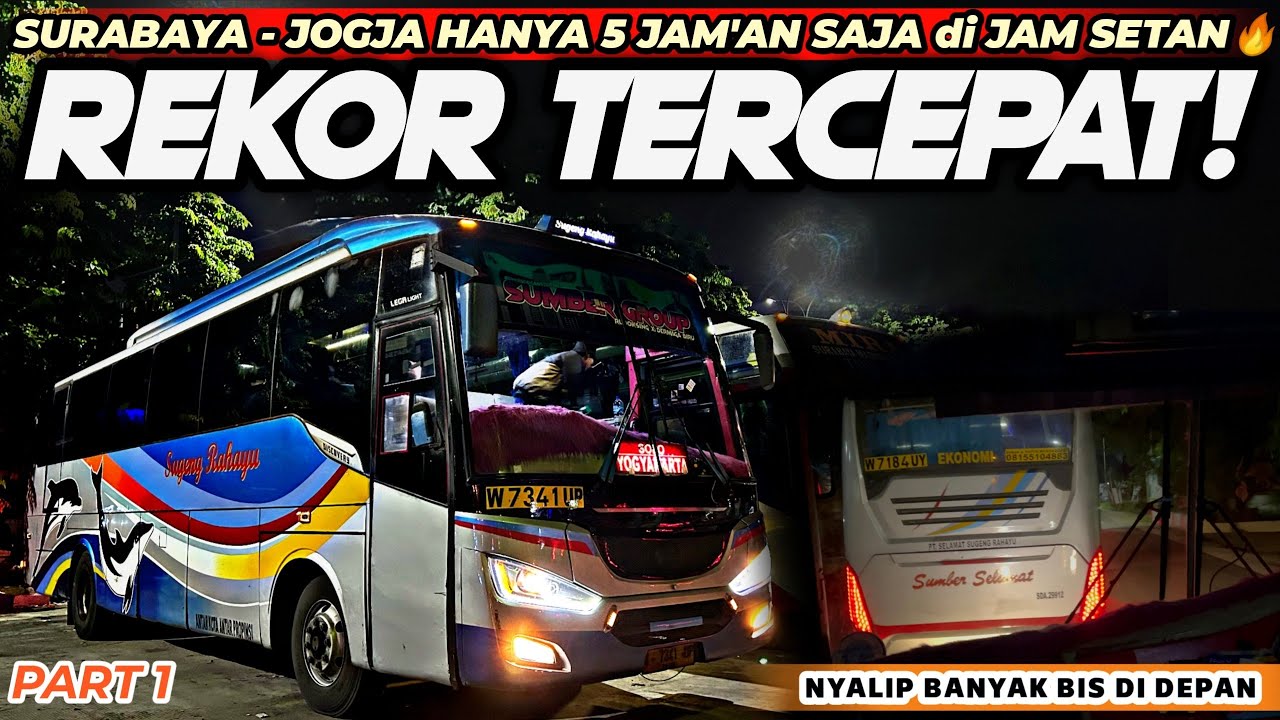 NGERI PECAH REKOR😱‼️SURABAYA - JOGJA 4,5 JAM NON TOL🔥di JAM SETAN‼️Trip Sugeng Rahayu 7341 Mas Teguh
