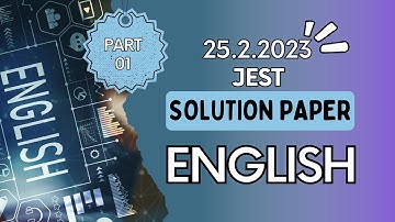 Solution paper English | JEST | 25-2-2023 | Sir Iltaf Chachar | Part 01