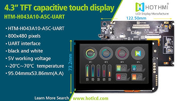 4.3 inch Industrial Capacitive Touch Display – UART-Enabled IPS TFT Module