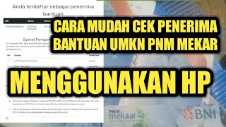 cara cek penerima bantuan umkm bni mekar 2021