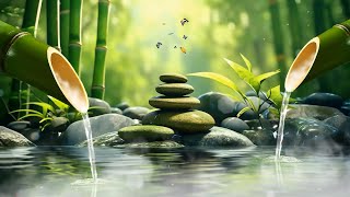 Bamboo Water Sounds, Relaxing Music Relieves Stress, Anxiety, Depression, Heals the Mind, Deep Sleep