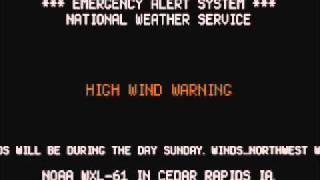 EAS High Wind Warning for eastern IA.