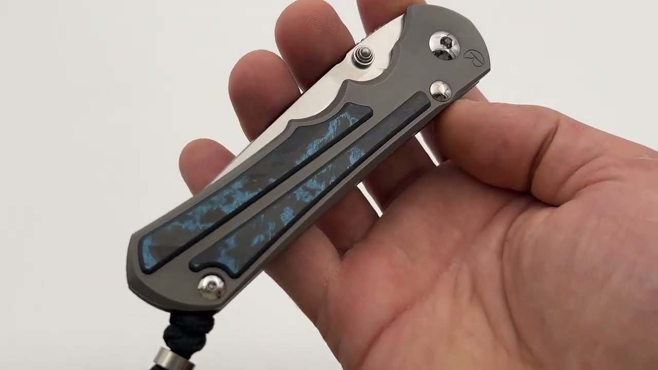 Large Inkosi - Ocean Blue CarboTi Inlay - Tanto CPM MagnaCut Blade - M