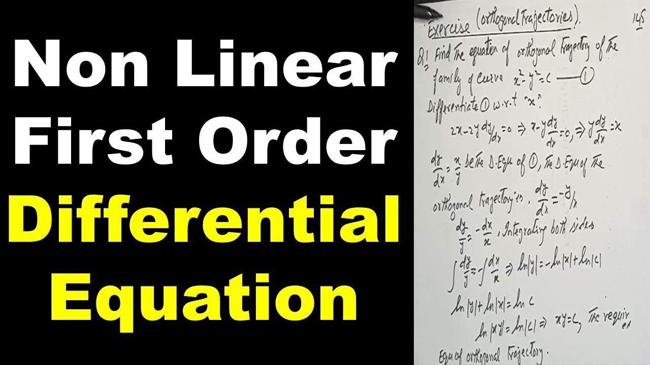 Non Linear First Order Differential Equation the Equation Solvable for ...