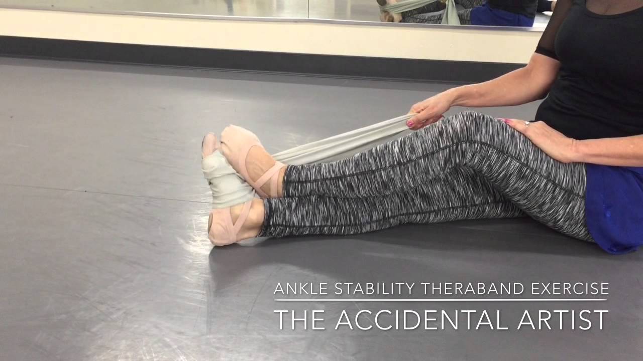 Ankle stability band exercises 