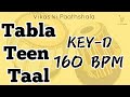 Tabla Teen Taal | Key- D | Tempo- 160 BPM | Vikas Ki Paathshala