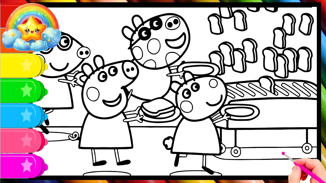 Peppa Pig's Best Breakfast Club - The Toast Flood!  || Peppa Pig Official Family Kids Cartoon