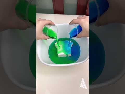 挑战用色素泡染压缩T恤#diy #slime#shorts