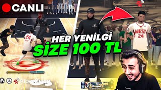 🔴 NBA 2K24 1 YENİLGİ = SANA 100 TL! 🔥🔥NBA Türkçe MyPARK 🏀