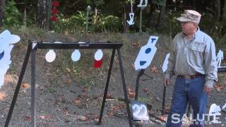 Gravity Plate Rack www.salutetargets.com Salute Targets Gravity Plate Rack target. Designed to be used with handguns from 9mm to 223 rifles. Perfect