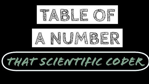 Java code to print table of a number in table format