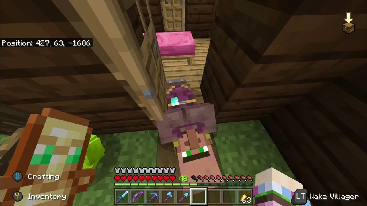 Villagers sleeping out of their beds glitch Minecraft YouTube