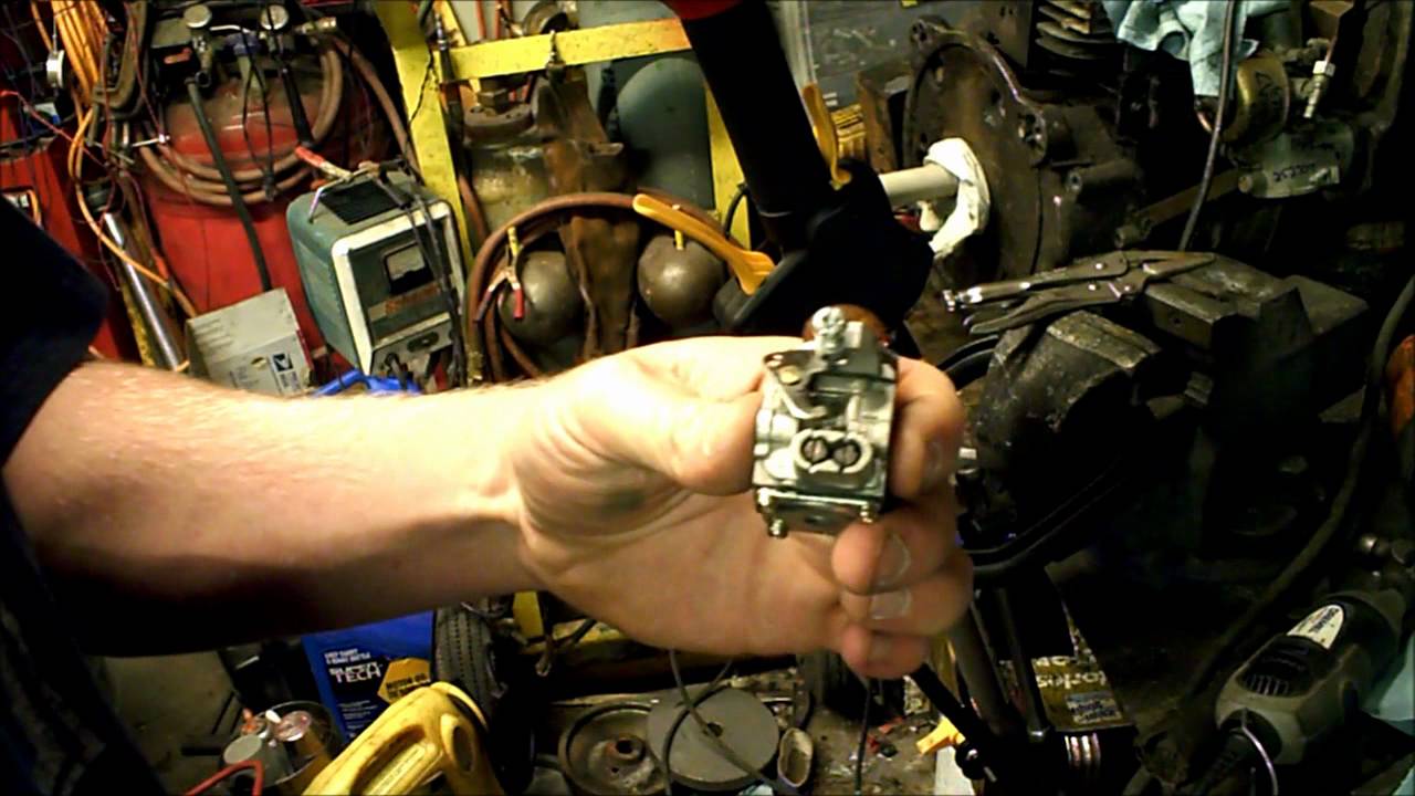 2 stroke trimmer chainsaw carb non-adjustable to adjustable - YouTube