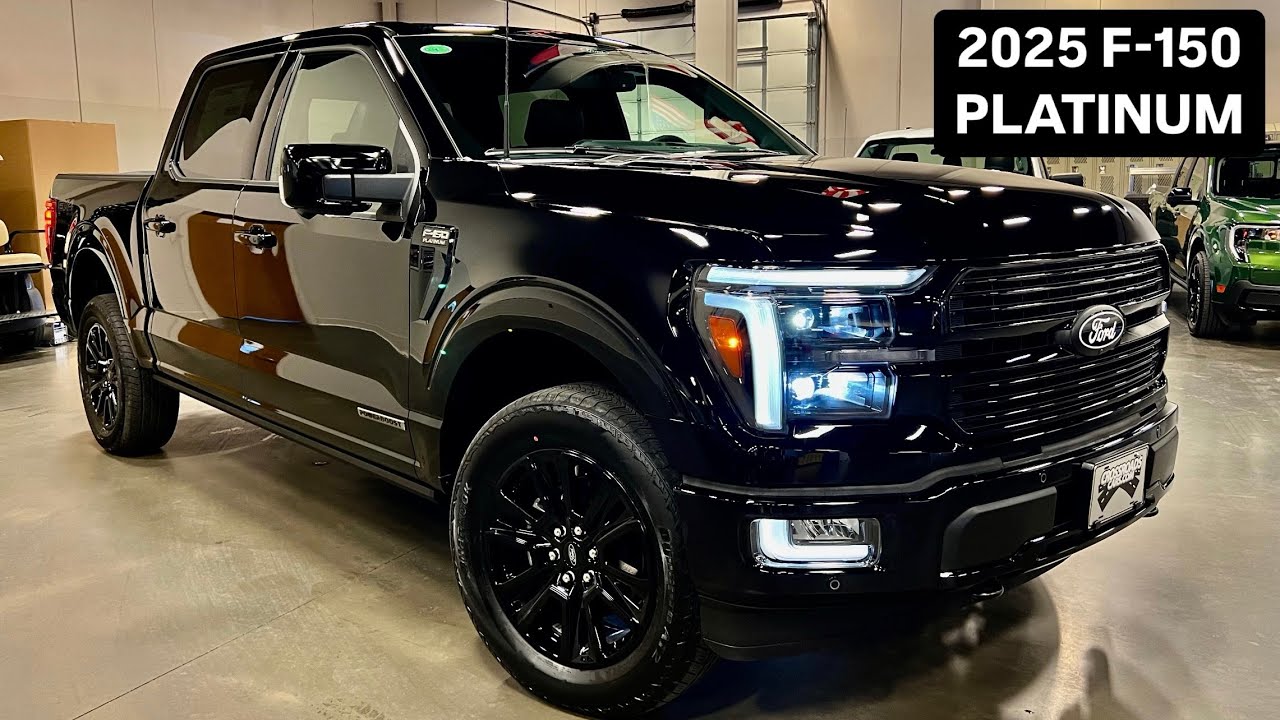 2025 Ford F-150 Platinum Agate Black (Black Leather Massage Seats)